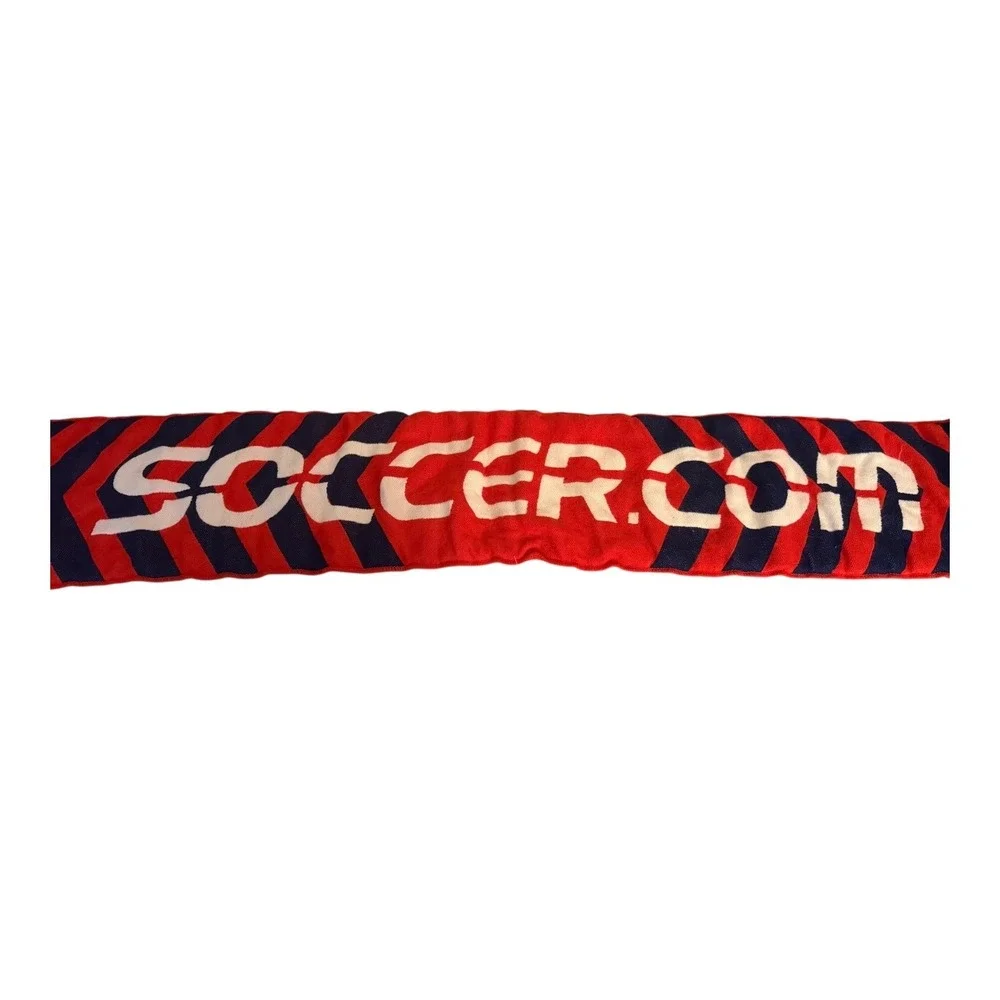 Ruffneck Soccer Hi-Wire Brewing Scarf‎ Red Blue Soccer Fan Accessory